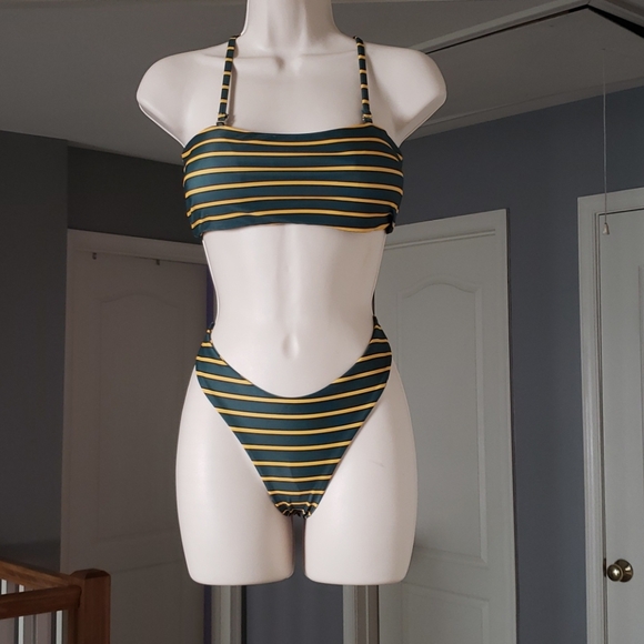 Zaful Other - Striped cheeky bikini